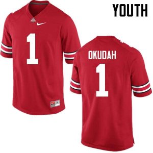 Youth Ohio State Buckeyes #1 Jeffrey Okudah Red Nike NCAA College Football Jersey Black Friday JXB6644XY